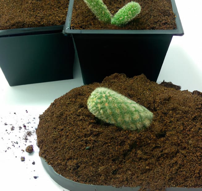 Peat moss with succulent